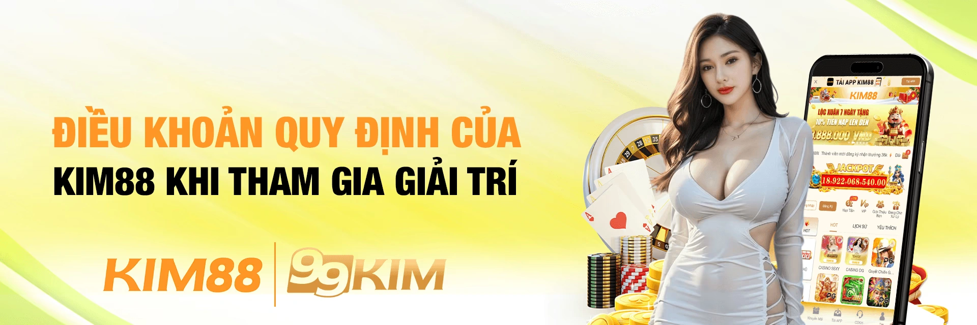 Banner Kim88 về ứng dụng, tài khoản và trải nghiệm di động